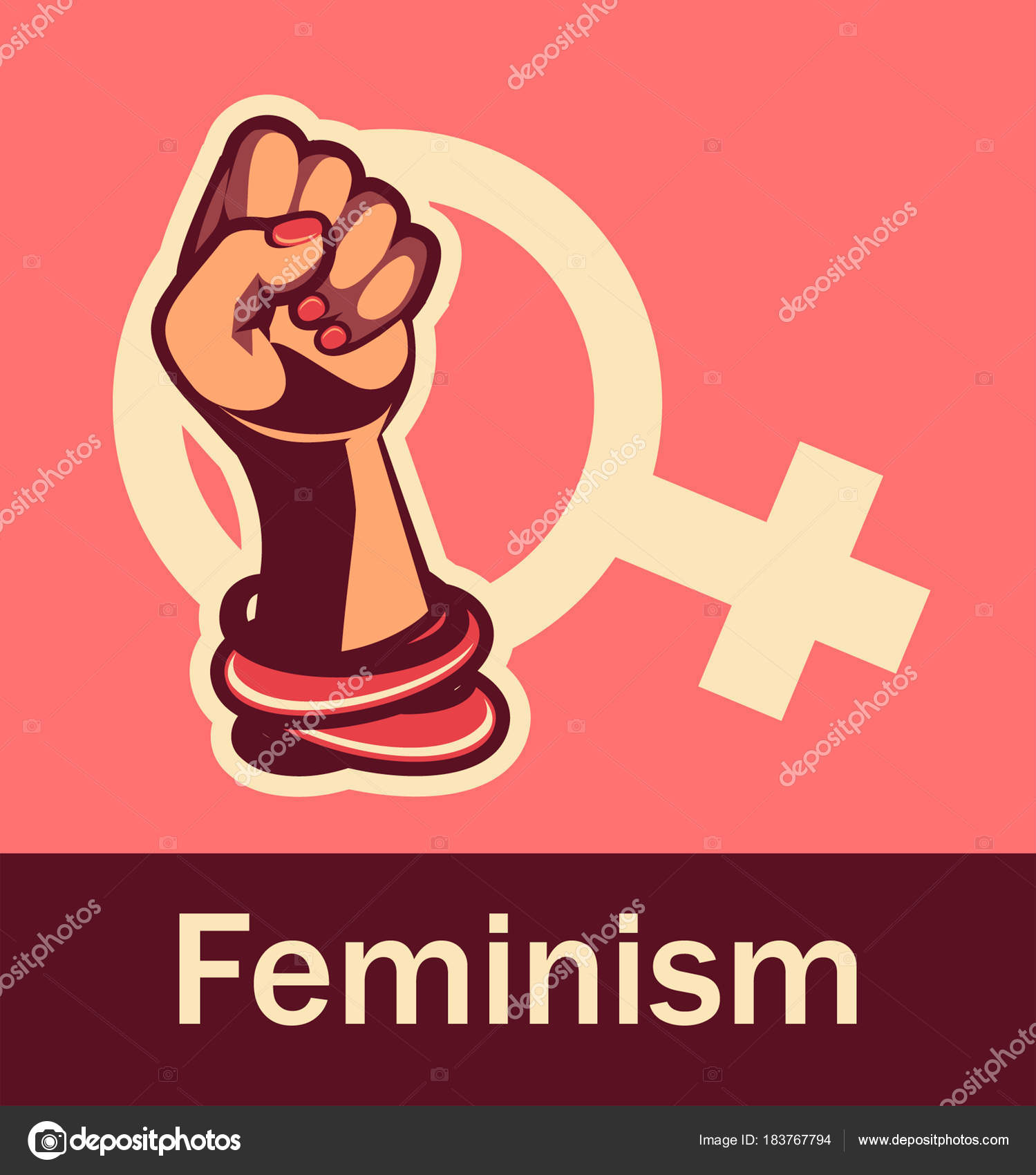 Piropos machistas e feminista com Gays fora do baralho Depositphotos_183767794-stock-illustration-feminism-concept-of-female-power