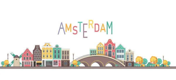 Vector city amsterdam — Stock Vector