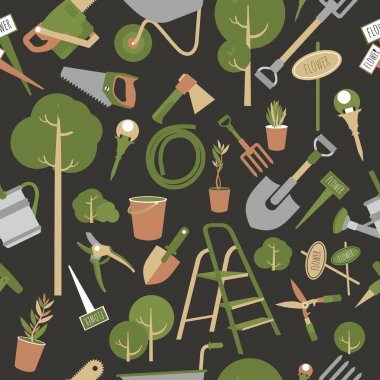 bahçe araçları kusursuz desen