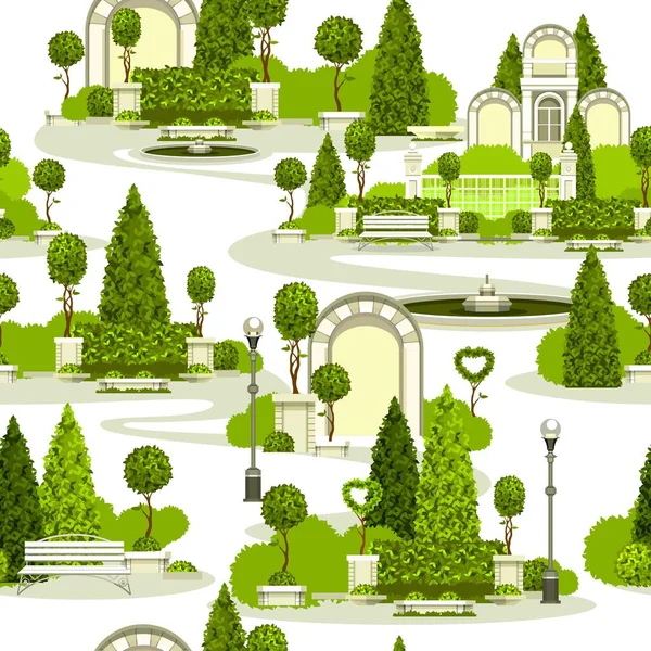 Seamless park pattern — Stock Vector