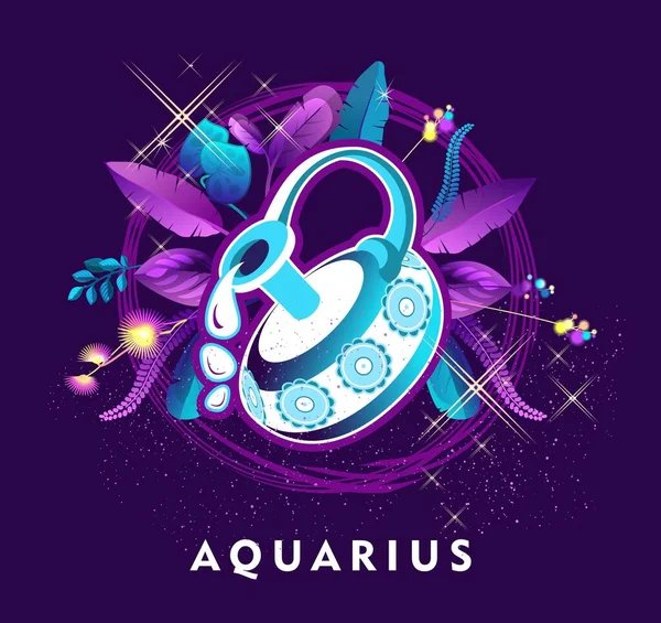 Signo del zodíaco de Acuario — Vector de stock