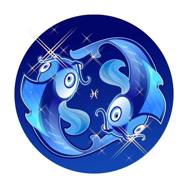 Pisces zodiac sign — Stock Vector