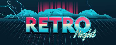 Lazer ızgaralı sentetik dalga siber manzarası