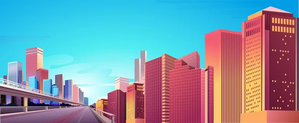 Budovy Ulicích Města Panoramatický Výhled Pozadí Bílých Nemovitostí Koncept Vodorovného — Stockový vektor