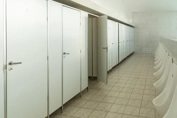 Public Toilet Urinals Bright Room — Stock Photo, Image
