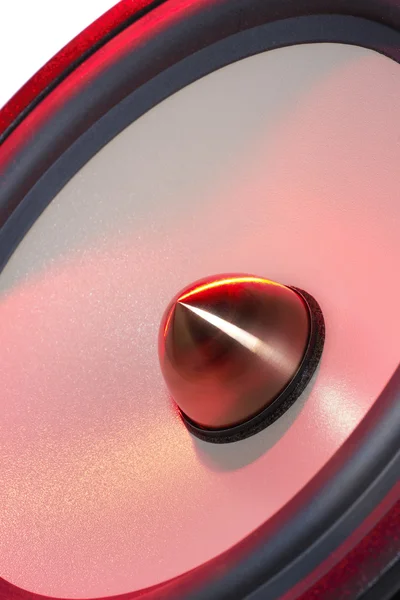 Colorful illuminated loudspeaker detail — Stock Photo, Image