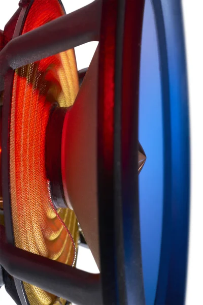 Colorful illuminated loudspeaker detail — Stock Photo, Image