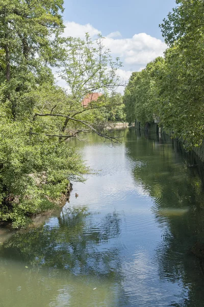 Rivière Pegnitz à Nuremberg — Photo