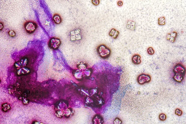 Microcristales en colorante seco — Foto de Stock