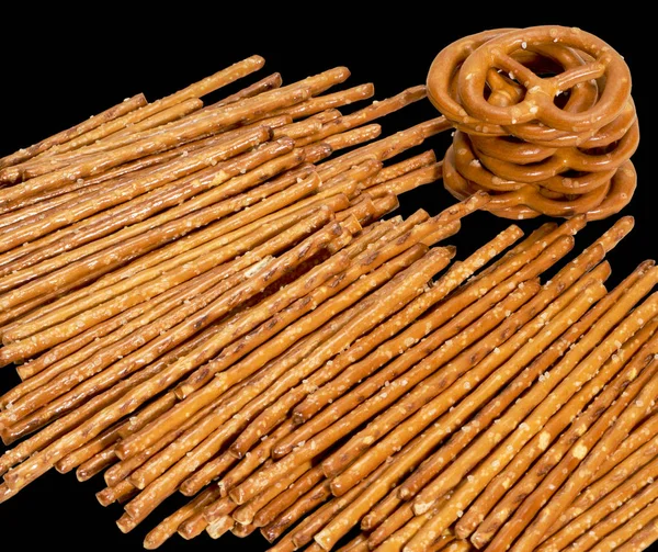 Αλάτι ραβδιά και pretzels — Φωτογραφία Αρχείου