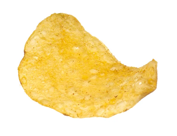 Una sola patata frita en la espalda blanca — Foto de Stock
