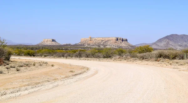 Camino de tierra en Namibia — Foto de Stock