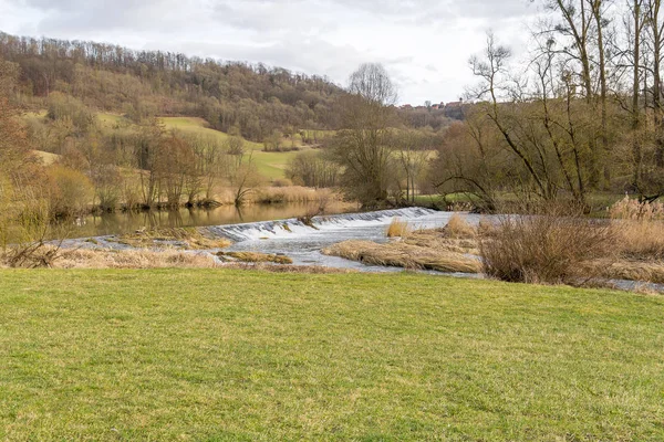 Jagst river in Hohenlohe — Stock Photo, Image