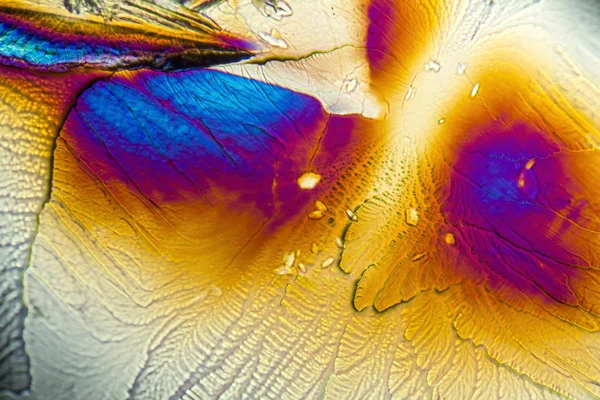 Microscopische Galactose kristallen — Stockfoto