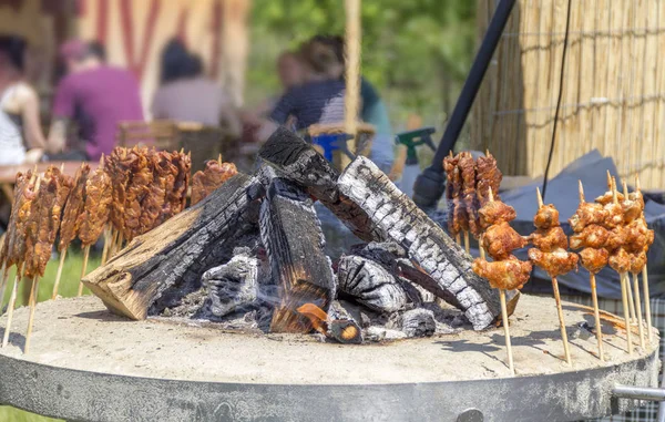 Grilllandschaft im Freien — Stockfoto