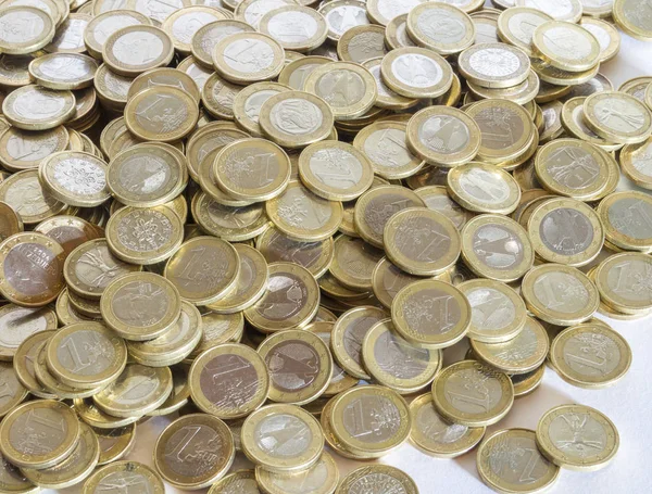 Sok az euro-érmék — Stock Fotó