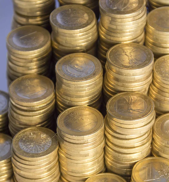 Lotes de moedas de euro — Fotografia de Stock