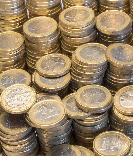 Wiele monet euro — Zdjęcie stockowe