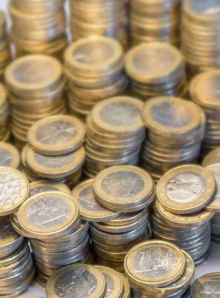 Beaucoup de pièces en euros — Photo