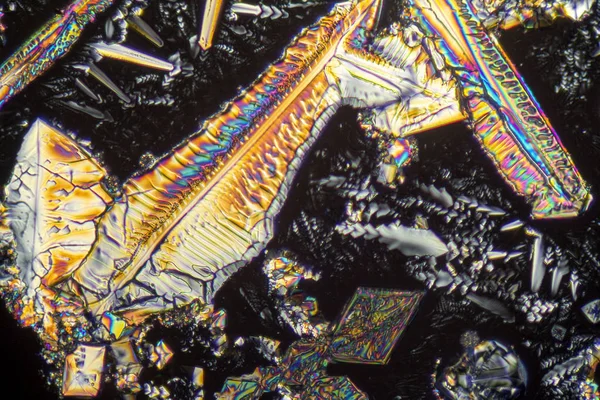 Sodyum nitrat microcrystals — Stok fotoğraf