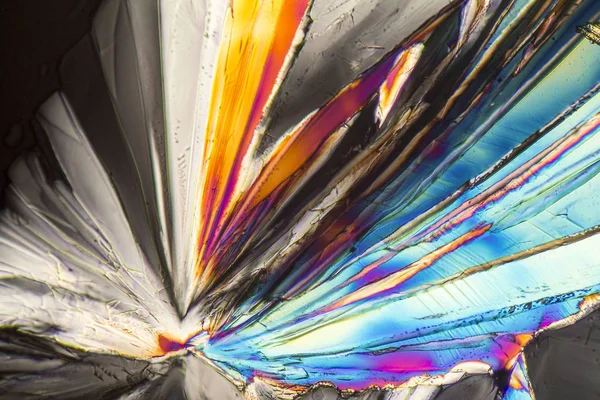 Красочные микрокристаллы сукрозы — стоковое фото
