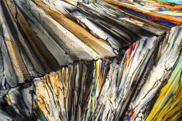 Renkli Sükroz mikro kristalleri — Stok fotoğraf