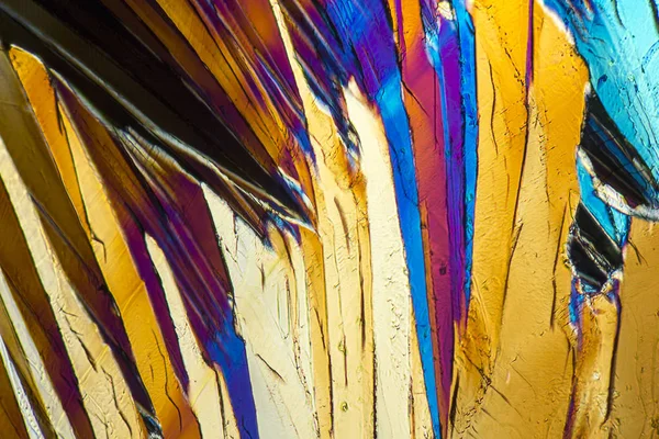 Красочные микрокристаллы сукрозы — стоковое фото