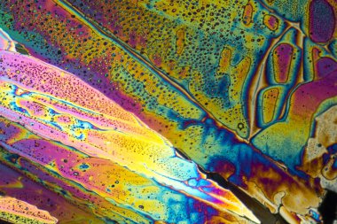colorful Sodium acetate micro crystals clipart