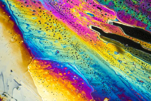 Nátrium-acetát színes mikro kristályok — Stock Fotó