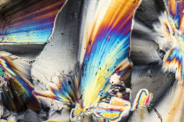 Микроскопический снимок, показывающий микрокристаллы цинка — стоковое фото