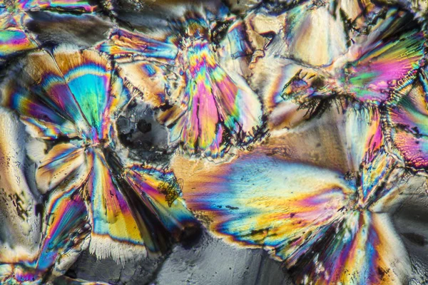 Mikroskopiska skott visar micro kristaller av ett zink preparat — Stockfoto
