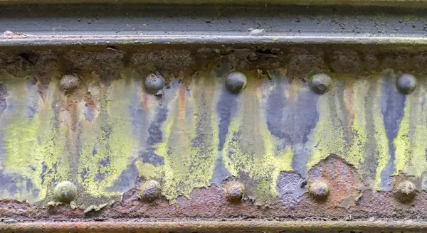 Rezavé ocelové nosníky detail — Stock fotografie