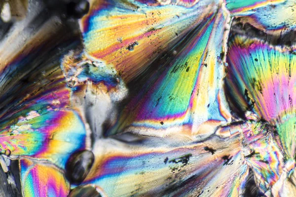 Inyección microscópica que muestra microcristales de una preparación de zinc — Foto de Stock