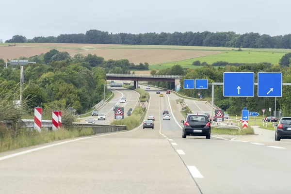 Highway landskap i södra Tyskland — Stockfoto
