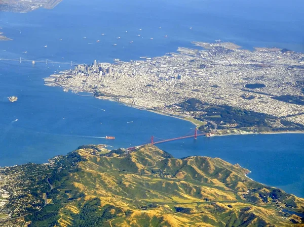 Luchtfoto van de San Francisco Bay — Stockfoto