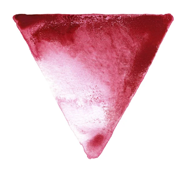 Triangolo acquerello rosso — Foto Stock