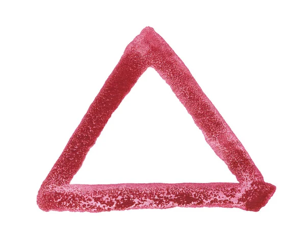 Red watercolour triangle — Stock Photo, Image