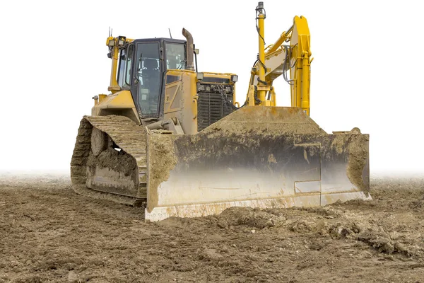 Bulldozer at a construction site — Stock Photo, Image
