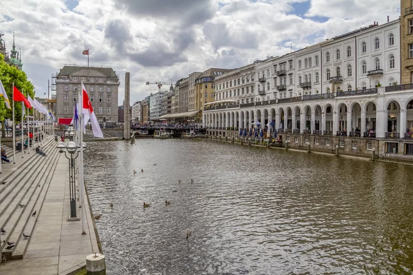 Uitzicht op de stad Hamburg — Stockfoto