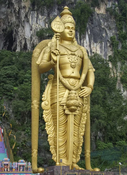 Estátua de Murugan em Batu Caves — Fotografia de Stock