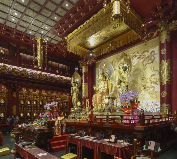 Храм Будды в Сингапуре — стоковое фото