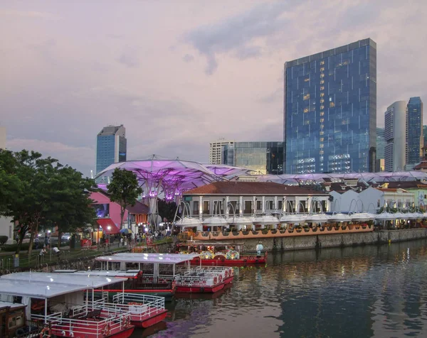 Barco Quay em Singapura — Fotografia de Stock