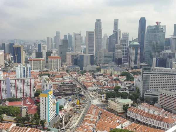 Сингапурский вид с воздуха — стоковое фото