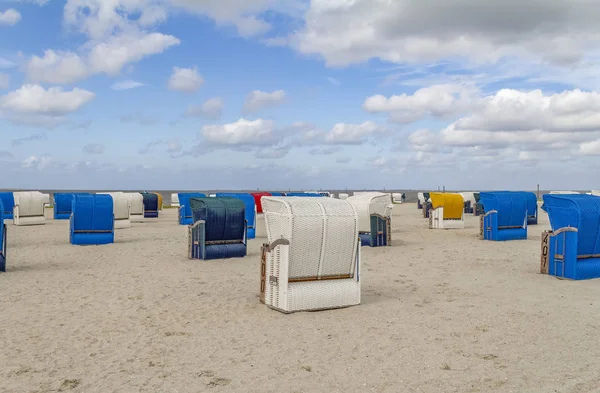 Beach chairs in Northern Germany — Stock Photo, Image