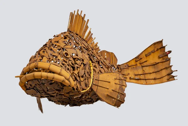 Rusty fish sculpture — Stock Photo, Image