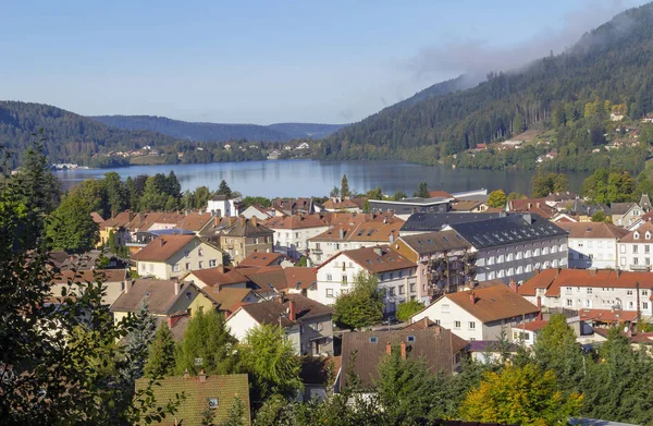 Vanuit Lucht Uitzicht Gerardmer Een Gemeente Het Franse Departement Vosges — Stockfoto