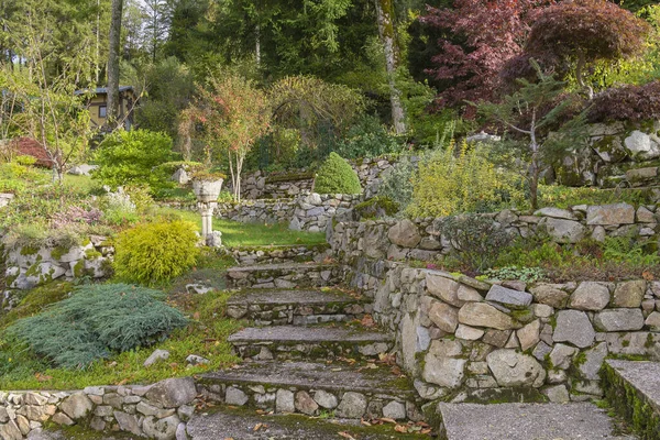 Idyllic Garden Scenery Gerardmer Commune Vosges Department Grand Est Northeastern — 스톡 사진