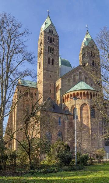 Catedral Speyer Localizada Speyer Alemanha Noite — Fotografia de Stock