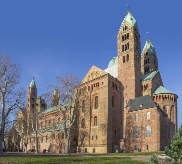 Catedral Speyer Localizada Speyer Alemanha Noite — Fotografia de Stock
