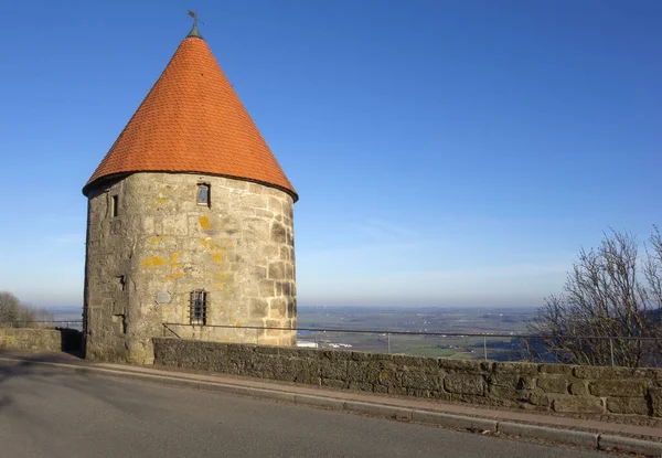 Torre Histórica Hohenloher Ebene Visto Desde Waldenburg Una Ciudad Cima —  Fotos de Stock